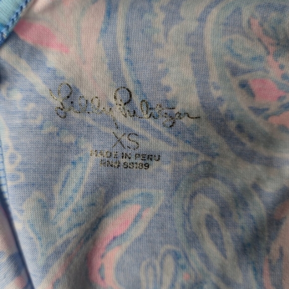 Pre-owned Lilly Pulitzer Vibrant Blue and Pink Paisley Cover-Up - Picture 7 of 8